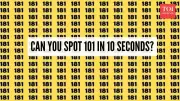 Can You Spot 101 in 10 Seconds? This Optical Illusion IQ Test Stumps Many