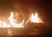 Chemical Tanker Collision Triggers Massive Fire on Jaipur-Delhi Highway, Halts Traffic