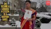 Divya Lotikar's Nauvari Saree Statement at Canadian Citizenship Ceremony