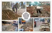 Ghaziabad Civic Hazards: Open Drains, Unsecured Work Sites Pose Safety Threat