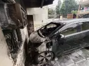 Ghaziabad Electric Car Fire Spreads to AC Unit, Family Escapes Blaze