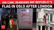 Iran Protests Go Global: Flag Defaced in Oslo, Lion & Sun Raised in London