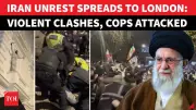 London Erupts in Violence as Iran Protests Spread Overseas, Police Officers Injured