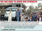 Mamata Banerjee Leads Massive Protest at I-PAC Office During ED Raid in Kolkata's Sector V