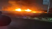 Massive Fire Engulfs Flipkart Warehouse Near Swaminarayan Temple in Ahmedabad