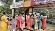 Mysore Silk Saree Stores Witness Long Queues as Women Wait Patiently for Traditional Attire