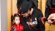 Noa Gaudreau Steals Show at Flames Press Conference with Heartwarming Lollipop Moment
