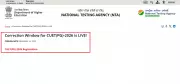 NTA Opens CUET PG 2026 Application Correction Window: Final Chance for Candidates