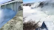 Polar Vortex Transforms Niagara Falls into Frozen Wonderland with -20°C Temperatures