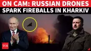 Putin's Attack Drones Batter Kharkiv Again; Chilling Videos Show Fireballs In Second Strike