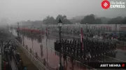 Republic Day Parade Full-Dress Rehearsal Held at Kartavya Path Amid Rainy Conditions