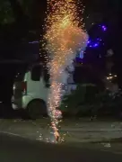 Security Guard Critically Injured by Firecracker Rocket During Sriram Shobha Yatra in Kadapa