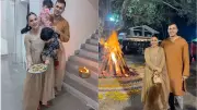 Shraddha Arya Celebrates Lohri with Twins Shaurya & Siya in Heartwarming Family Photos