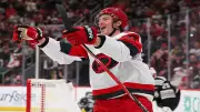 Svechnikov's Hat Trick Powers Hurricanes Past Devils 4-1 at Prudential Center