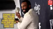 Tramell Tillman Wins Critics' Choice 2026, Stuns in Anamika Khanna's Ivory Suit