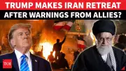 Trump Claims Iran Crackdown Easing, But Military Action Still Possible