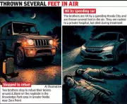 Two Brothers Killed in Noida Road Crash While Refueling Their Vehicle