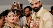Ugram Manju Marries Sai Sandhya in Dharmasthala Temple Wedding; Photos Go Viral