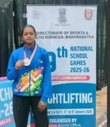 Visakhapatnam Student Wins Silver at National School Games in Weightlifting