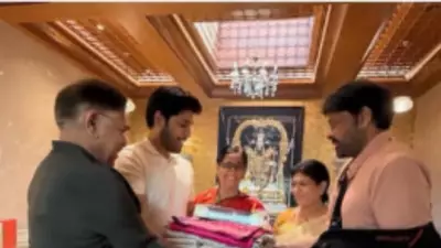 Allu Sirish Personally Delivers Wedding Invite to Uncle Chiranjeevi