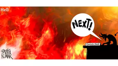 DH Cartoon Satirizes Epstein Files Scandal and Global Power Dynamics