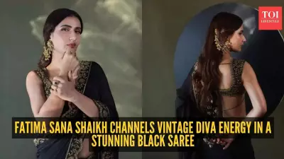 Fatima Sana Shaikh's Black Saree Glamour Wins at Navbharat Times Utsav