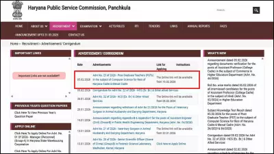 HPSC Announces 1672 PGT Computer Science Vacancies: Key Dates, Eligibility & Application Process