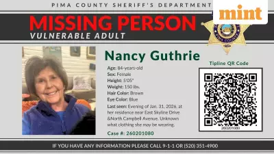 Nancy Guthrie Kidnapping: Ransom Note Demands Bitcoin, FBI Investigates Forced Entry