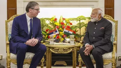 PM Modi Holds Bilateral Talks with Serbian President at Hyderabad House During AI Summit