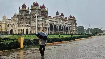 Rain Brings Relief from Heat in Mysuru, Karnataka