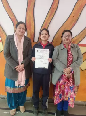 Yashika Receives Certificate of Appreciation for Academic Excellence
