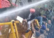 AAP Ministers Face Water Cannons in Chandigarh Protest Over Congress Leader's Remarks