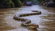 Bali Floods Force Massive Pythons Into Streets, Emergency Teams Deployed
