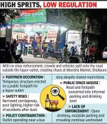 Bhopal Liquor Shop on Footpath Highlights Contractor Power, Civic Neglect