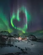 Celestial Valentine: Norway's Northern Lights Form Glowing Heart