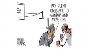 Deccan Herald Cartoon Criticized for Depicting Gandhi Obeisance