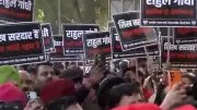 Delhi BJP Stages Protest Over Rahul Gandhi's 'Traitor' Remark Against Ravneet Bittu