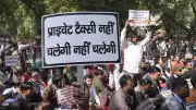 Delhi Cab Drivers Protest at Jantar Mantar, Demand Welfare and Ban on Bike Taxis