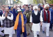 Dera Beas Chief and Sukhbir Join Governor's March, Sparking Political Controversy