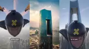 Dubai's XDubai Wingsuit Team Flies Through World's Tallest Hotel in Daring Stunt