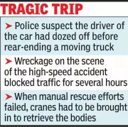 Five Killed in Jaipur Highway Crash After Driver Falls Asleep at Wheel