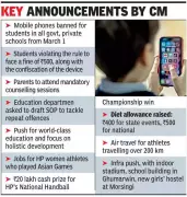 Himachal Bans Student Mobile Phones in Schools, Announces Sports Push