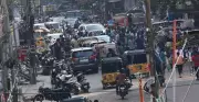 Hyderabad's Ayyappa Society Road Choked by Hawkers, Parking, and Stray Cattle