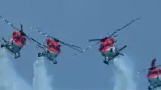 Indian Air Force's Sarang Team Stuns at Singapore Airshow 2026 with Dhruv Helicopter Display