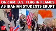 Iranian Students Burn US Flag in Tehran, Chant Anti-Government Slogans Amid Tensions