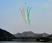 Jaipur's Skies Dazzle as IAF's Suryakiran and Sarang Teams Perform Aerobatic Spectacle