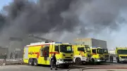 Major Fire Erupts at Abu Dhabi Warehouse, Emergency Teams Respond Swiftly