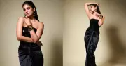 Malavika Mohanan Stuns in Black Lacquer Bodypiece at Mumbai Event