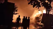Massive Fire Engulfs Waste Storage Facility in Karnataka's Karwar