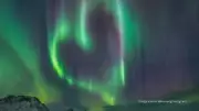 Northern Lights Form Glowing Heart in Norway Days Before Valentine's Day